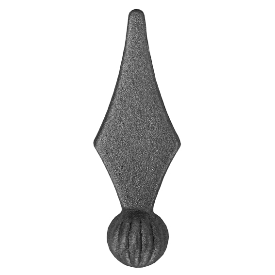 Zaunspitze Stahl geschmiedet Ø 90×32 mm Hals Ø 23 mm Zaun - Tor roh-89-11E210290-A.4