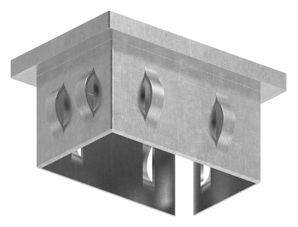 Bouchon plat en acier | pour tube 60x40x2,0-3,0 mm | acier S235JR, brut