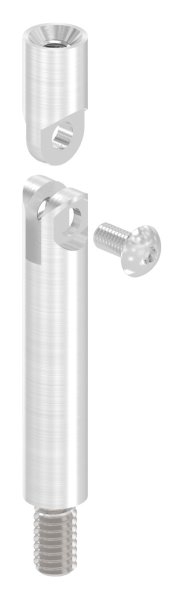 Edelstahl Gelenkstift Ø 12 x 75 mm - verstellbar - Aussen - und Innengewinde -V2A-11-2180.4