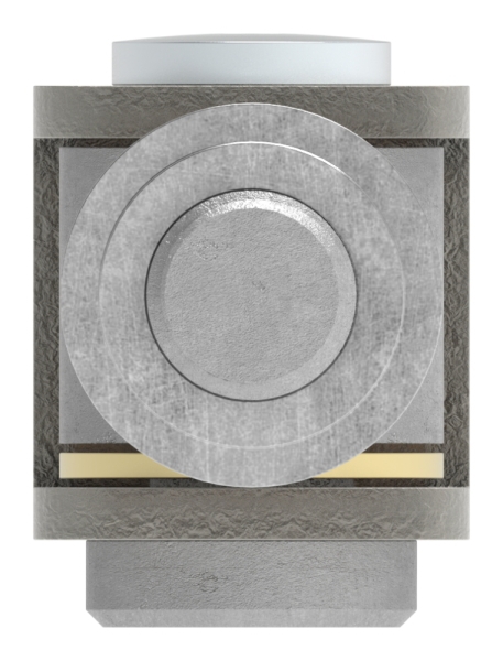 Charnière M12 | réglable | soudable | acier (brut) S235JR