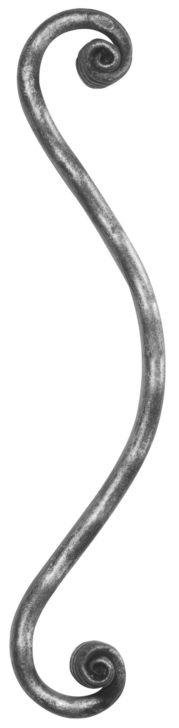 Meisterbarock - Masse- 60x265 mm - Material- 16x8 mm - Stahl S235JR- roh-30-1796.8