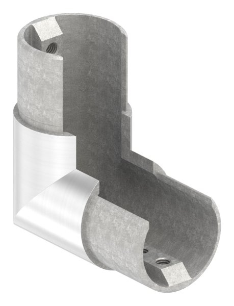 Angle de cadre 90° | vertical | pour tube rainuré Ø 42.4 mm | V2A