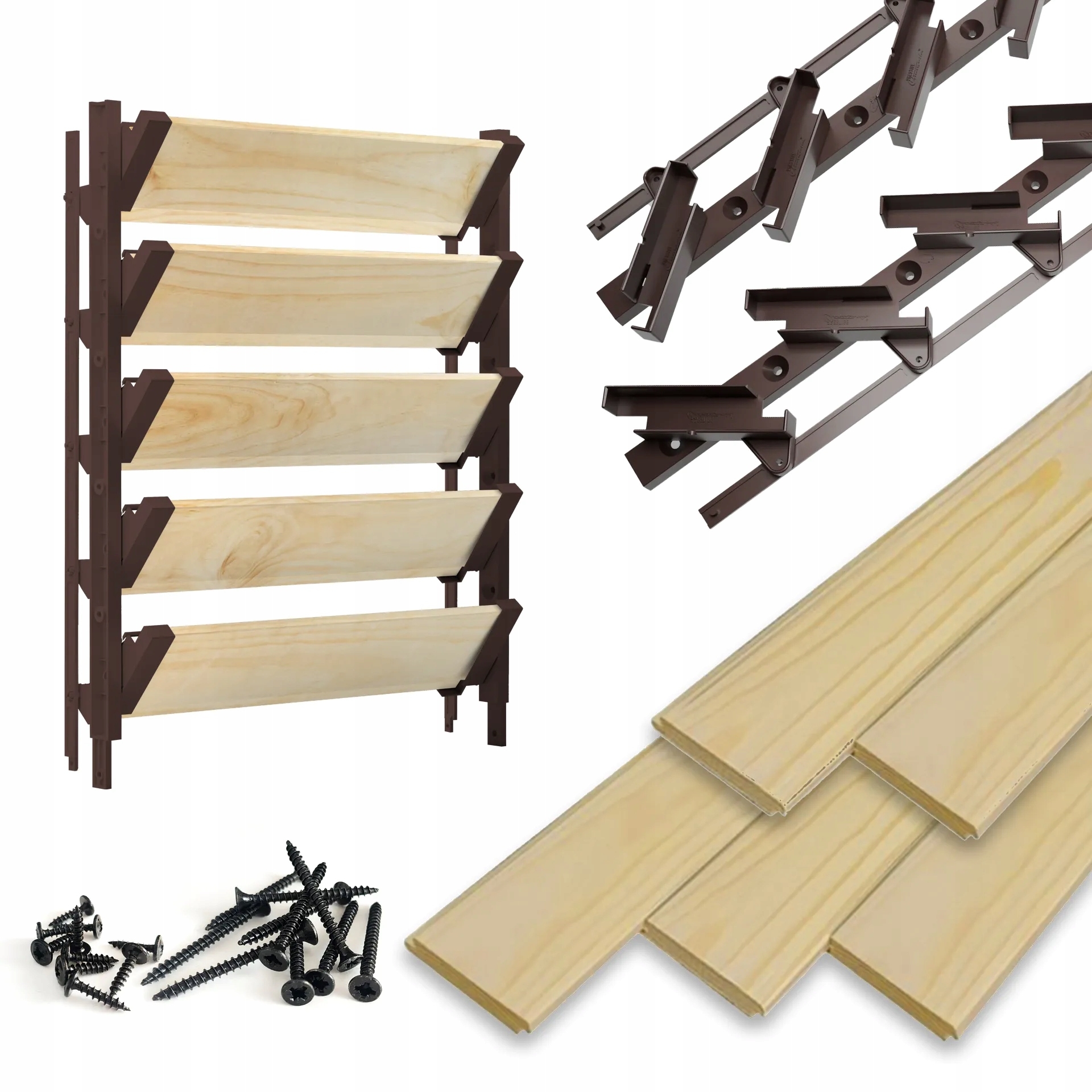 Kipp-Jalousiesystem Kunststoff 440 mm Braun Paar -links - rechts-89-11FGSWS440PVCBROWN-A.4