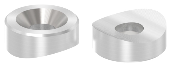 Pièce de compensation pour tube 42.4mm, Ø 18mm, avec fraisage 7mm, V2A