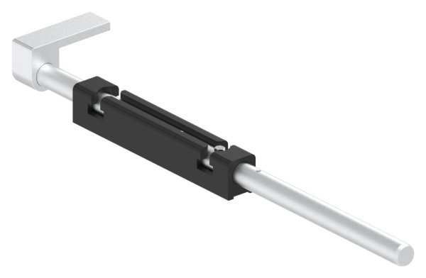 Bodenriegel mit Laenge 490mm- zum Anschrauben- RAL 9005 schwarz-88-1156710-ALU.9005