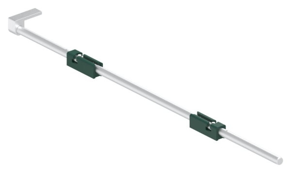 Bodenriegel XL mit zwei Befestigungen- Laenge 1000mm- zum Anschrauben- RAL 6005 moos gruen-88-1156712-ALU.6005