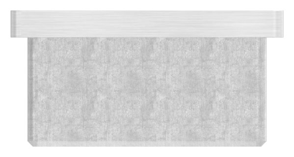 Capuchon d'insertion V4A avec M8 pour collage pour tube 50x50x3,0 mm