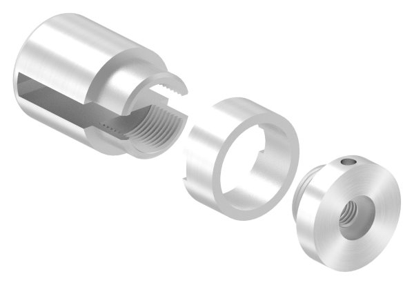 BRENK-fix® Grundhalter fuer Flachstaebe 30 x 6mm- ALU-88-11BR-F306M8.ALU