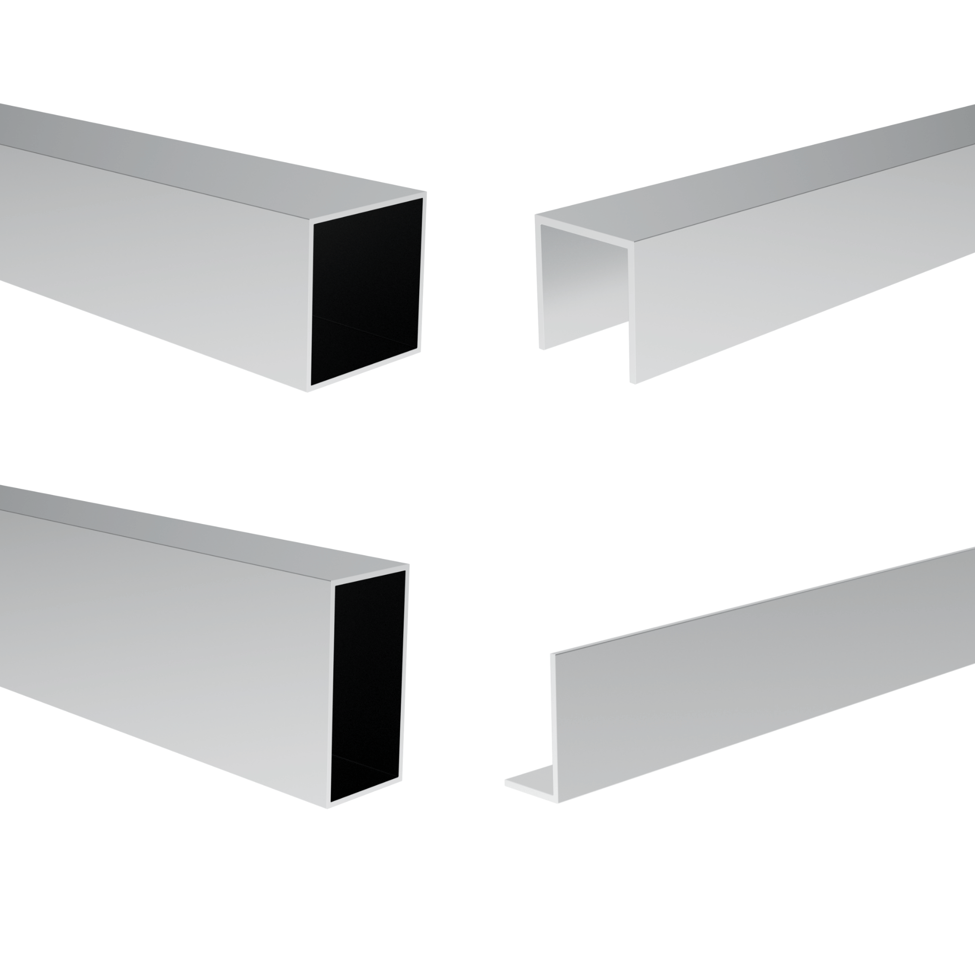 Profilés carrés, rectangulaires, en U, en L, barres plates