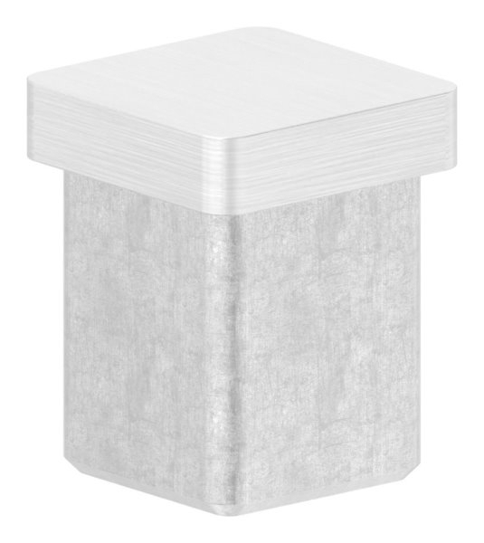 Capuchon d'insertion V4A pour collage pour tube 20x20x1,5 mm