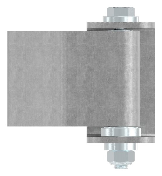Charnière de portail | réglable | à souder sur (grande) | acier (brut) S235JR