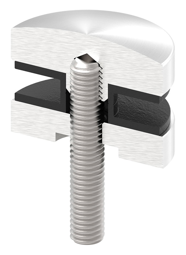 Glaspunkthalter Edelstahl V2A Ø 40 mm flach – Punkthalter-10-5041.4
