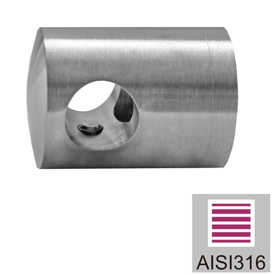 Fuellstabhalter Edelstahl AISI 316 fuer Ø 10 mm Staebe- Ø 40x40 mm- geschliffen-89-11A140825000-A.4