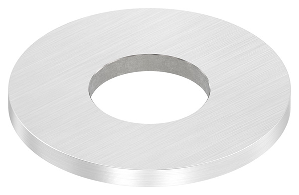 Plaque d'ancrage | dimensions : 80x6 mm | rectification longitudinale et trou central | V2A