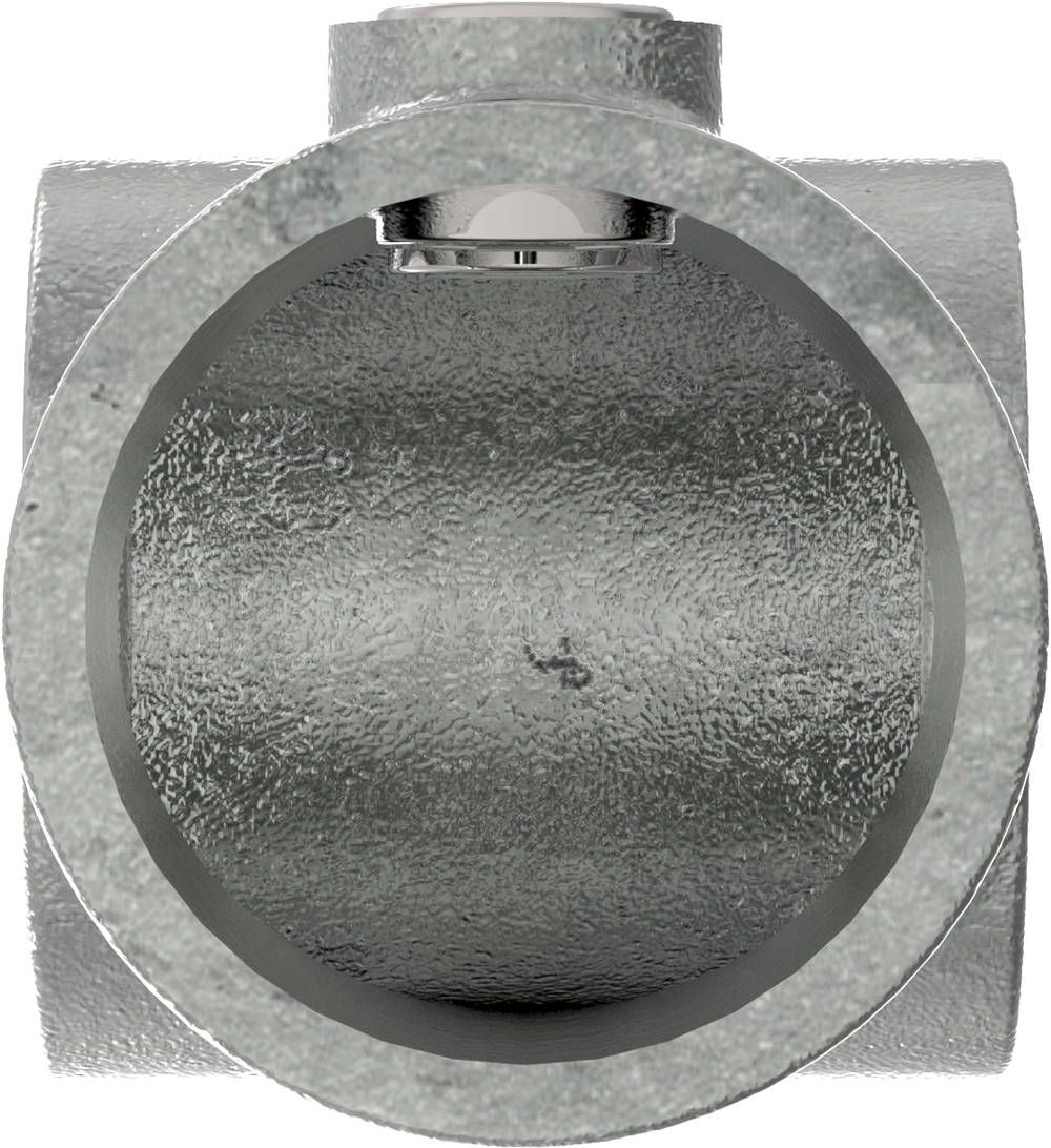 Rohrverbinder T-Stueck kurz Ø 42-4 mm -1 1-4- - Temperguss verzinkt - 101C42-101C42