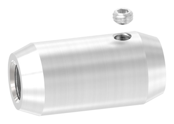 Connecteur 18mm avec filetage M10 et trou 12mm