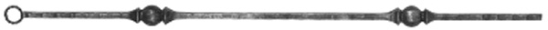 barre intermédiaire | longueur : 900 mm | matériau : 13x13 mm | martelé | acier S235JR, brut