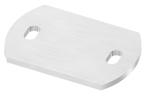 Plaque d'ancrage | dimensions : 120 x 80 x 6 mm | avec trou oblong | V2A