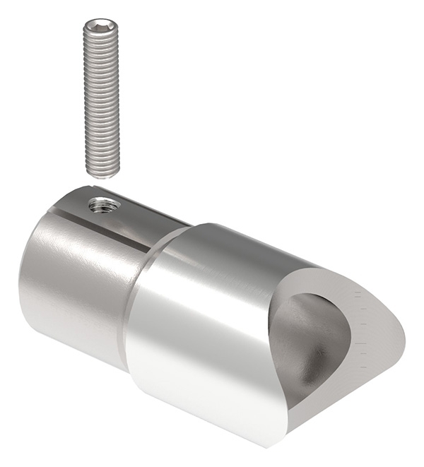 Pièce de raccordement 90° pour tube rond Ø 42.4x2.6 mm V2A