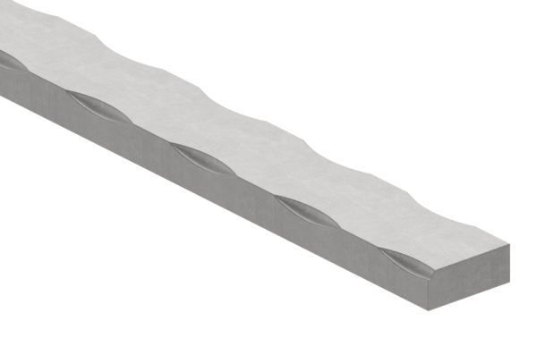 Barre plate | Matériau : 20x8 mm | Longueur : 3000 mm | Acier (brut) S235JR