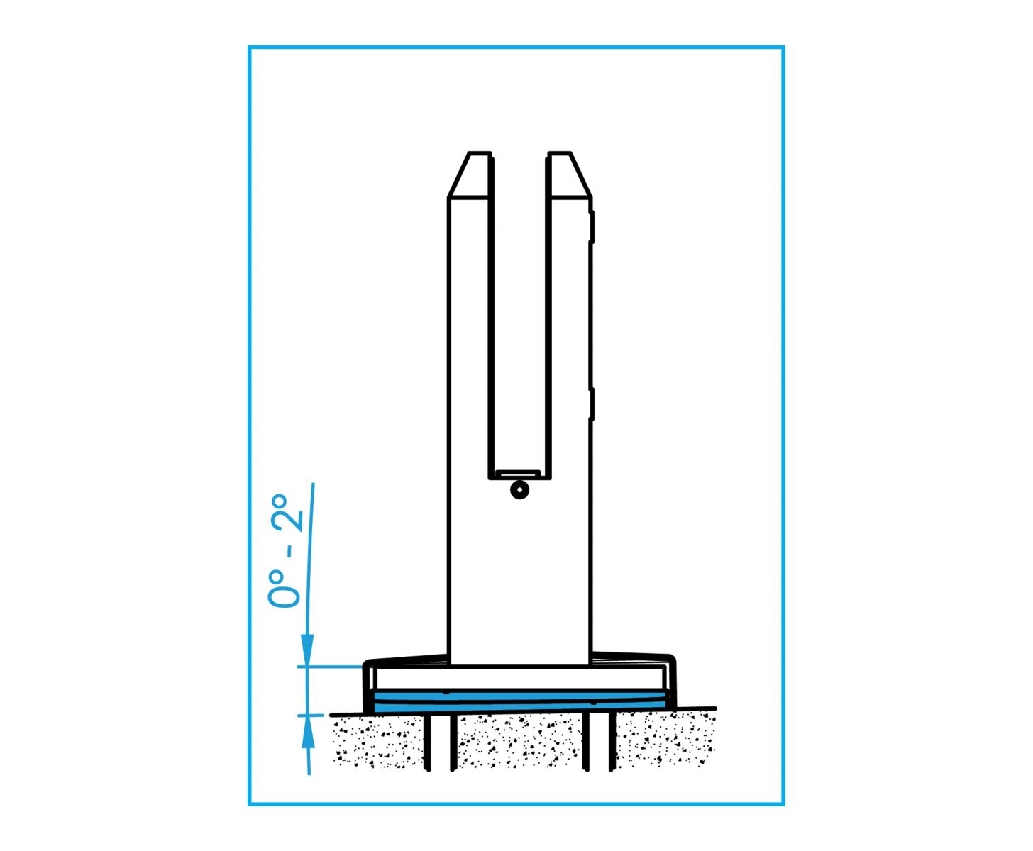 Winkelverstellbare Unterlage Edelstahl V2A roh fuer Pfosten und Spigots-89-11Q10ANGLE02100-A.4
