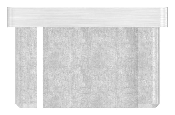 Capuchon d'insertion V4A pour collage pour tube 40x20x2,0 mm