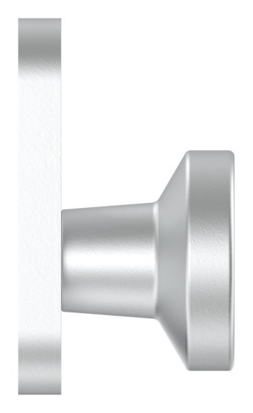 Alu-Tuerknopf - fest mit Alu-Kurzschild - Aluminium EV1-12-3056.6