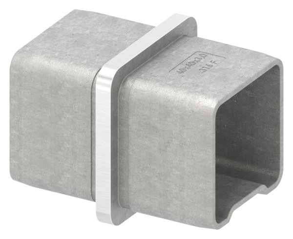 Vierkantrohrverbinder V4A 40x40x3-0 mm gerade-88-1110104040.3