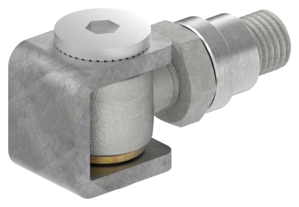Charnière de portail M16 | réglable | soudable | acier (brut) S235JR