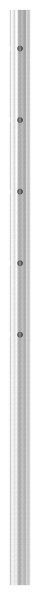 Edelstahlpfosten Edelstahl V2A Rohr Ø 42-4 x 2-0 mm H 1190 mm mit 5 Bohrungen Ø 12 mm-88-1151112.240