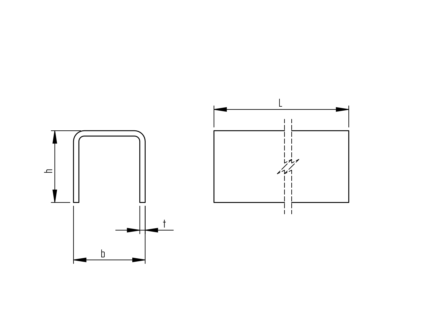 U-Profil Stahl roh 40 x 40 x 3 mm Laenge 6000 mm-89-11U40X40X36000-A.4
