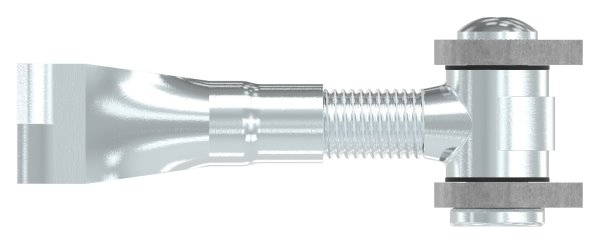 Charnière de portail M22 | réglable | à encastrer | acier (brut) S235JR