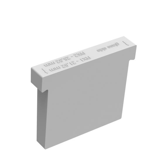 Glaskeil Kunststoff Grau L 75 H 60 fuer Glas 21-52 - 25-52 mm-89-11A19FIXPLAST2226-A.4