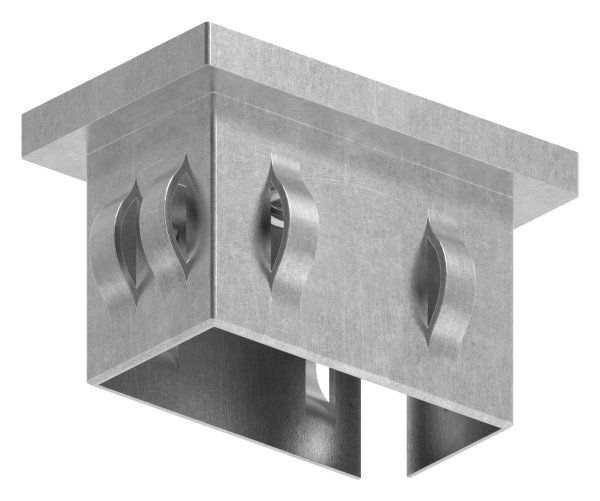 Bouchon plat en acier | avec M8 | pour tube 50x30x2.0-3.0 mm | acier S235JR, brut