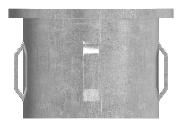 Stahlstopfen flach - mit M8 - fuer Rundrohr Ø 42-4x1-8-2-2 mm - Stahl S235JR- roh-30-2932.8