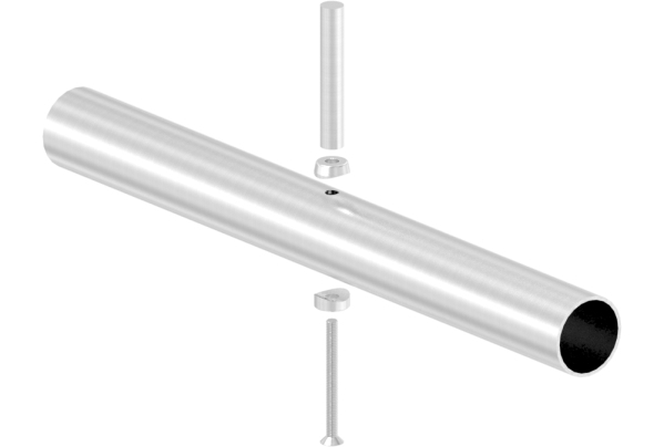 Pièce de compensation pour tube 42.4mm, Ø 18mm, avec fraisage 7mm, V2A