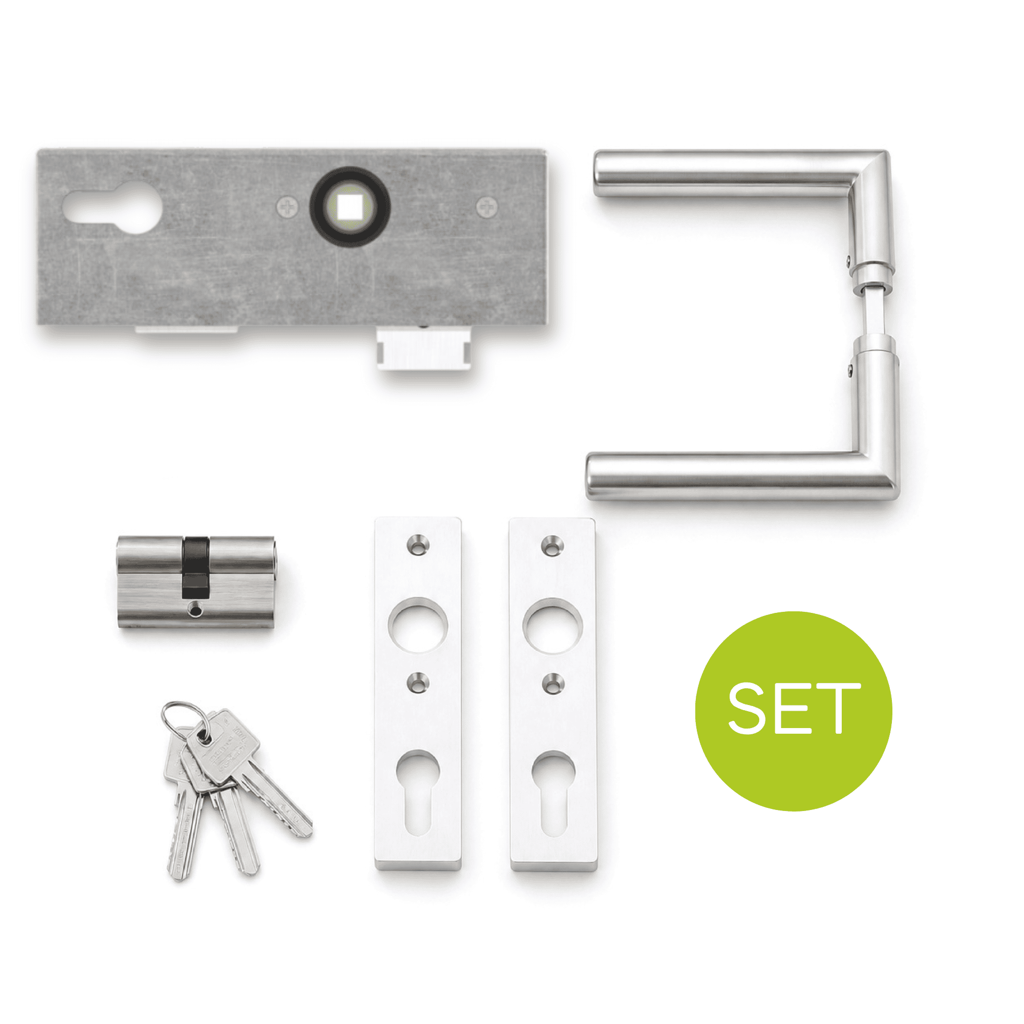 Kastenschloss Set verzinkt 40x60x173 mm eckig-30-3201-SET.8
