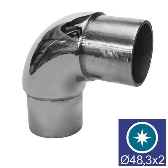 Rundbogen 90° 48,3x2mm V2A