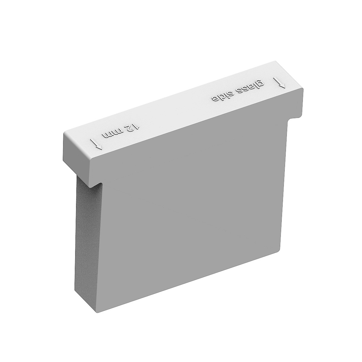 Verglasungskeil Kunststoff Glasstaerke 12 mm L 75 mm B 15-25 mm H 60 mm Grau-89-11A190004PLAST12-A.4
