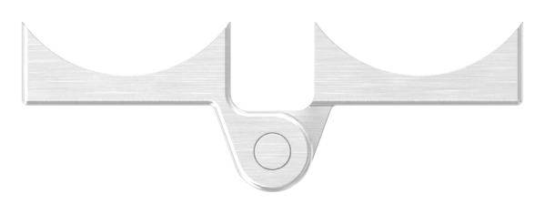 Charnière à visser pour tube 42,4mm, V4A