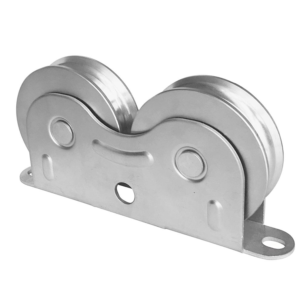 Doppel-Laufrolle Stahl verzinkt Ø 80 mm V-Rille fuer Tore bis 600 kg-89-11H31V280HEAVY-A.4