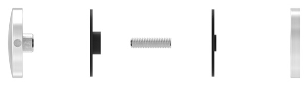 Partie supérieure et inférieure Ø 52mm pour porte-brenk, ALU