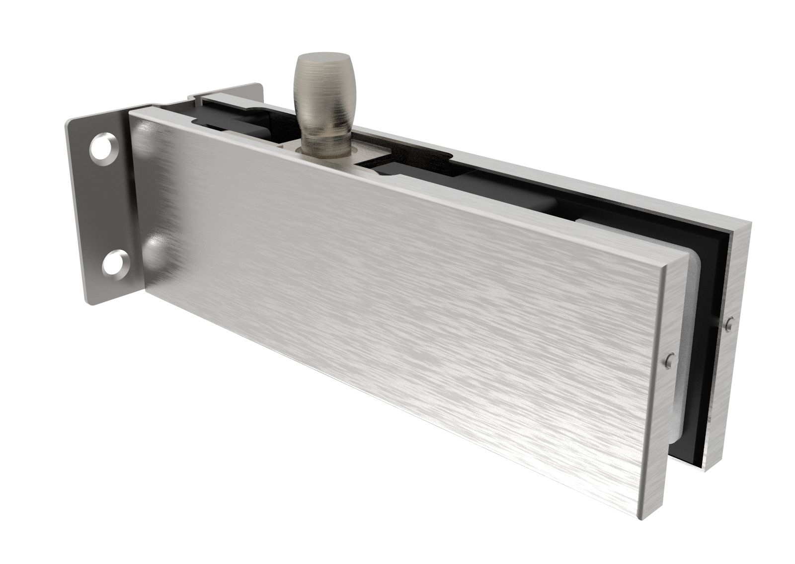 Edelstahl Glashalter mit Drehpunkt oben fuer Glas 10-12mm- geschliffen-89-11GS304ZP811S-A.4