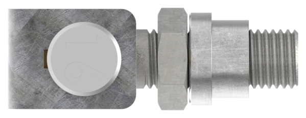 Charnière de portail M16 | réglable | soudable | acier (brut) S235JR