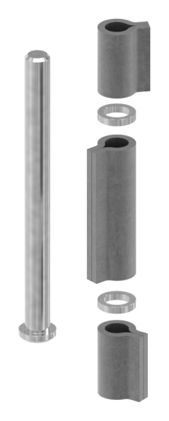 Anschweissband - 3-teilig - Tragkraft- 100kg - Stahl S235JR- roh-30-3950.8