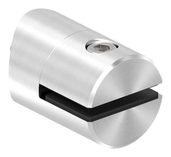 Blechhalter - Plattenhalter Ø 32 mm Edelstahl V2A – Anschluss 42-4 mm inkl- Schrauben - Gummieinlage-12-2112.4