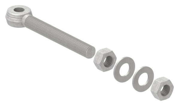 Torband Augenschraube M20 x 160 mm - Komplett Feuerverzinkt - inkl- Muttern - Scheiben-30-3523.8