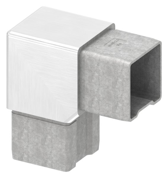 Connecteur 90° pour tube 40x40x2mm, V4A