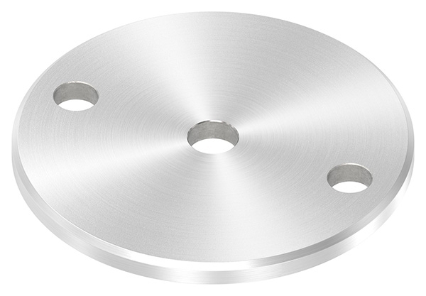 Plaque d'ancrage Ø 100 x 6 mm avec trou de centrage : Ø 12,5 mm | V2A