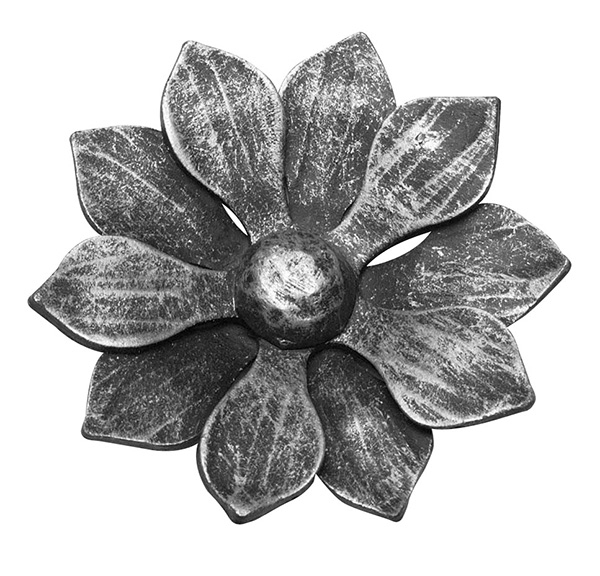 Rosette - Zierteil - Blume ohne Stiel Ø 110x5 mm - Stahl -Roh- S235JR-30-2639.8